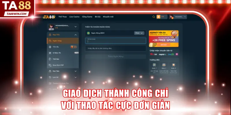 Giao dịch thành công chỉ với thao tác cực đơn giản